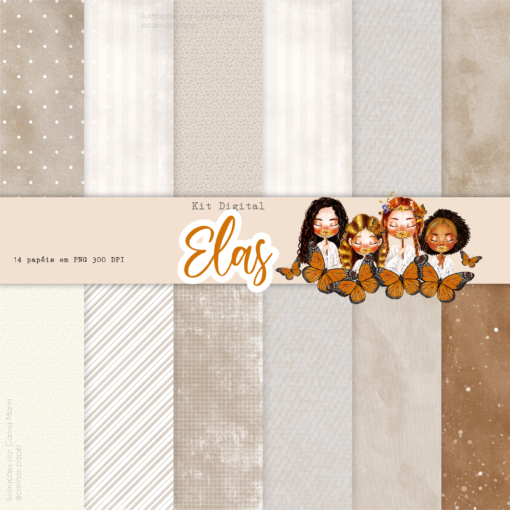 Kit Ilustrações Digital Elas - Image 4