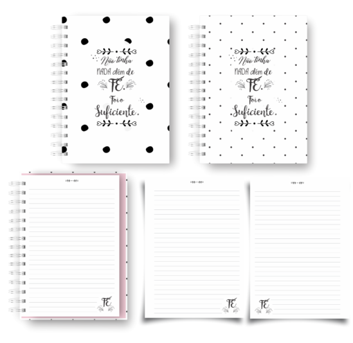 Freebie Arquivo Digital Caderno  Fé A5 pautado