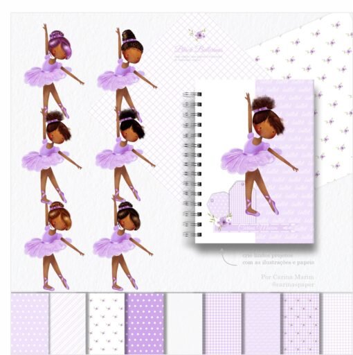 Kit digital de Ilustrações Black Ballerinas (Bailarinas Negras) - Image 4