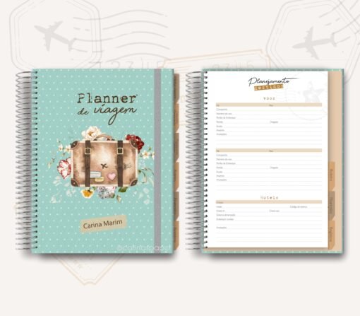 COMBO 10 capas digitais para Planner ou Diário de Viagem (para miolo A5) - Image 2