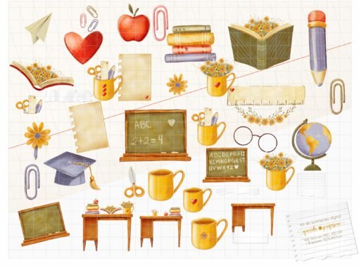 Kit de ilustrações Querida Professora 1 (Brancas) - Image 2