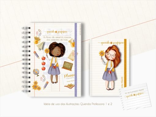 Kit de ilustrações Querida Professora 1 (Brancas) - Image 6