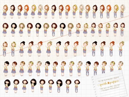 Kit de ilustrações Querida Professora 1 (Brancas) - Image 3
