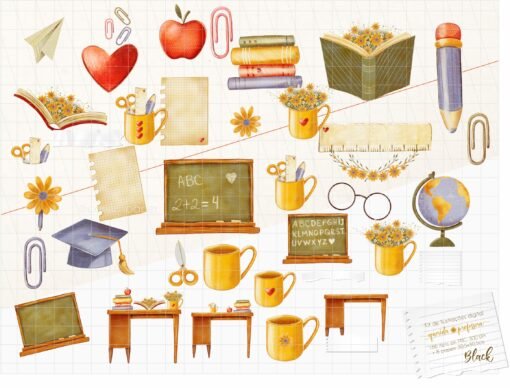 Kit de ilustrações Querida Professora 2 (Negras) - Image 4