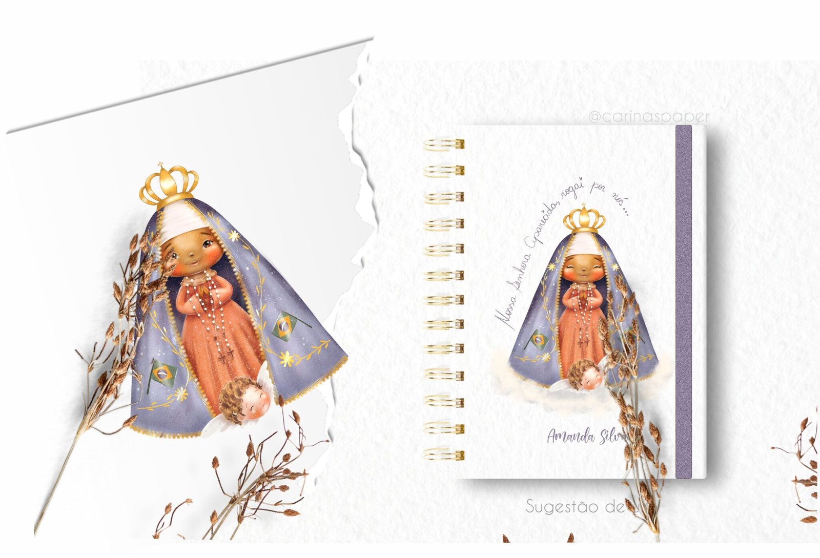 Nossa Senhora Aparecida (Santinhos) - Carina's Paper Design