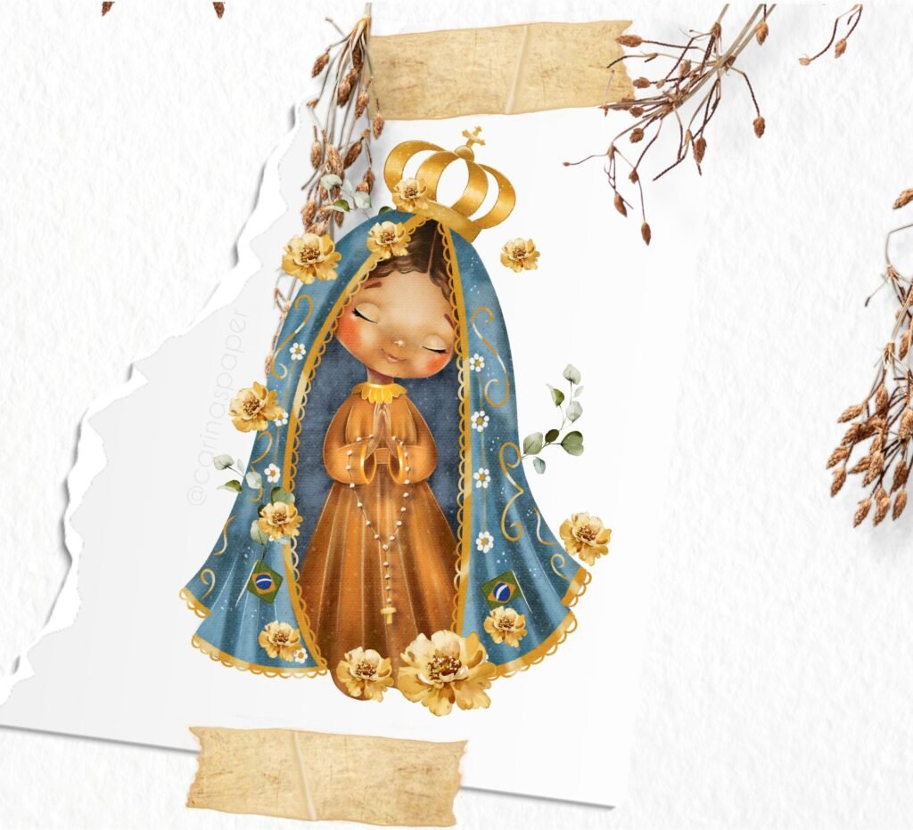 Nossa Senhora Aparecida 2 (Santinhos) - Carina's Paper Design