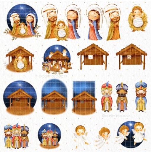 Kit Digital de Ilustrações Natal de Jesus - Image 2