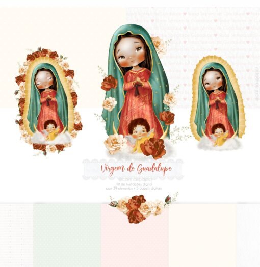 Kit digital Virgem Guadalupe (Santinhos)