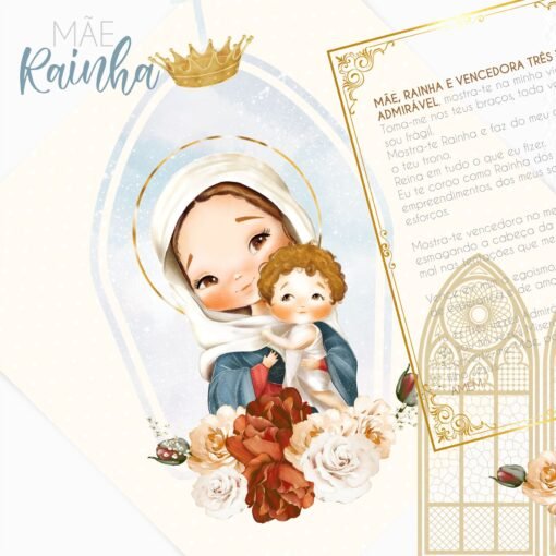 Kit digital Mãe Rainha (Santinhos) - Image 8