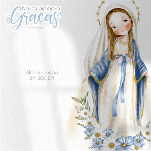 Kit Digital Nossa Senhora das Graças Versão 2 (Santinhos) - Image 3