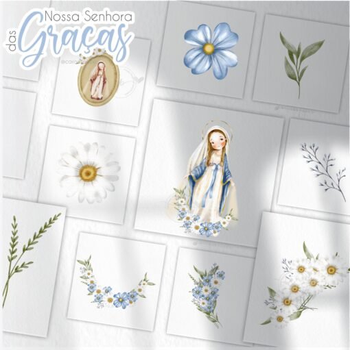 Kit Digital Nossa Senhora das Graças Versão 2 (Santinhos) - Image 4