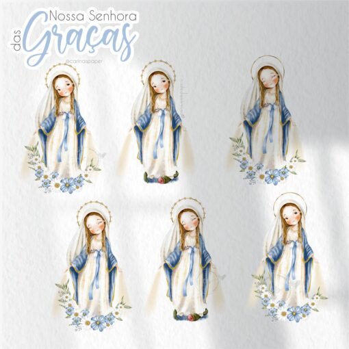 Kit Digital Nossa Senhora das Graças Versão 2 (Santinhos) - Image 5