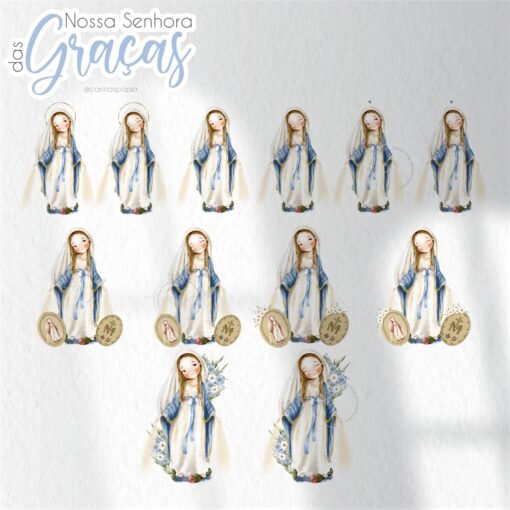 Kit Digital Nossa Senhora das Graças Versão 2 (Santinhos) - Image 6