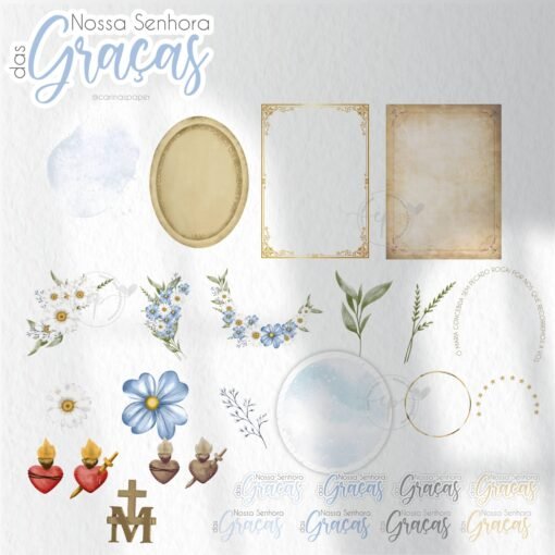 Kit Digital Nossa Senhora das Graças Versão 2 (Santinhos) - Image 8