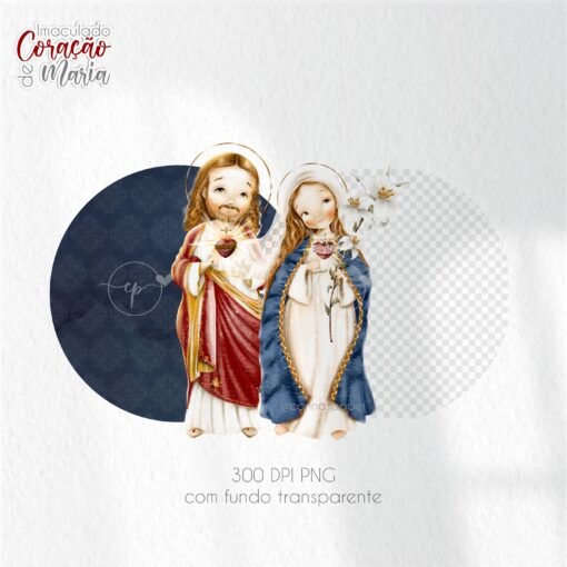 Kit Digital Imaculado Coração de Maria (Santinhos) Carinas Paper - Image 6