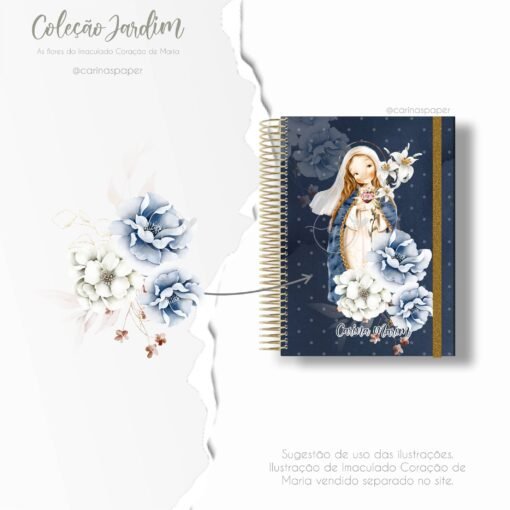 Kit Digital Jardim: As flores do Imaculado Coração de Maria - Carinas Paper - Image 9