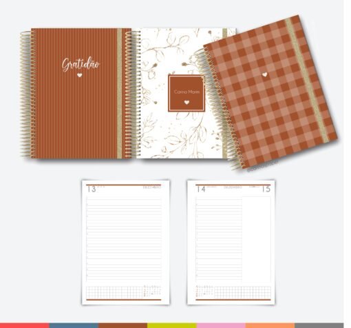 Arquivo digital COMBÃO Multicolor 7 Miolos de agenda datada 2024 +COMBO 20 Capas | Carinas Paper - Image 4