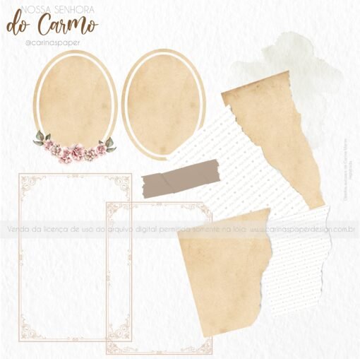 Kit Digital Ilustrações Nossa Senhora do Carmo | Carinas Paper - Image 8