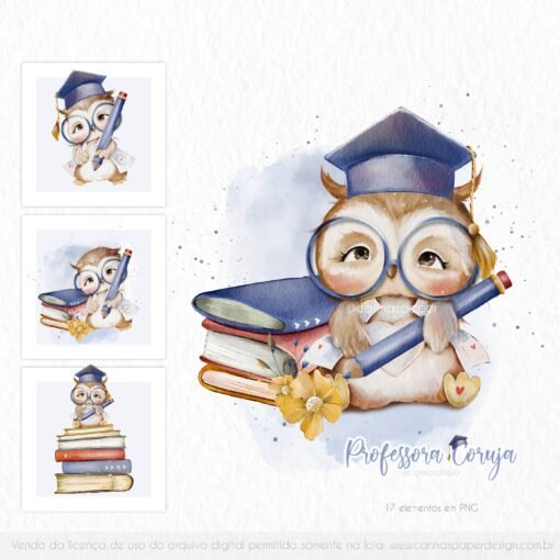Mini Kit de ilustrações Professora Coruja versão 2023