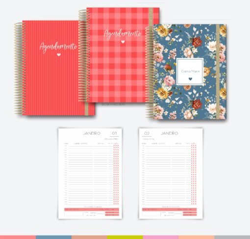 COMBO digital com 20 capas em PNG, 7 miolos de agendamento datado 2024 - Image 2