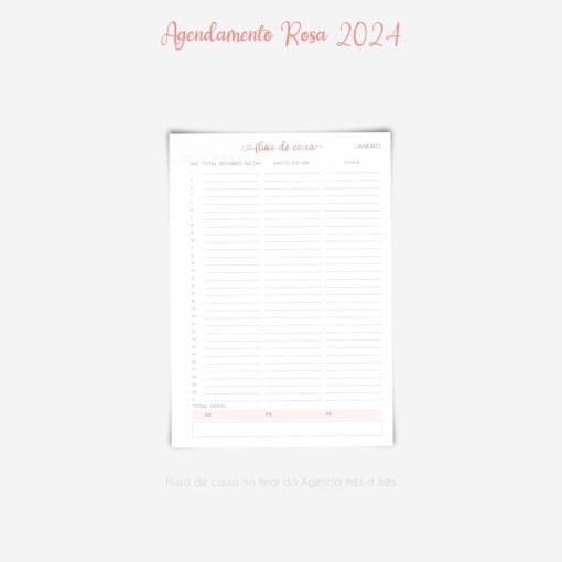 Arquivo Digital Agendamento rosa A5 com 4 capas datado 2024 - Image 6