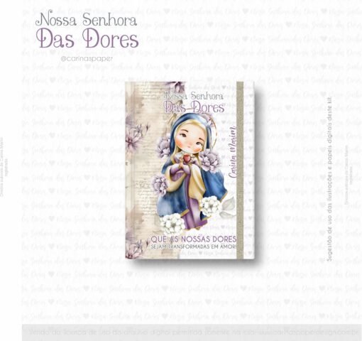 Kit Digital Ilustrações Nossa Senhora das Dores (Santinhos) | Carinas Paper - Image 10