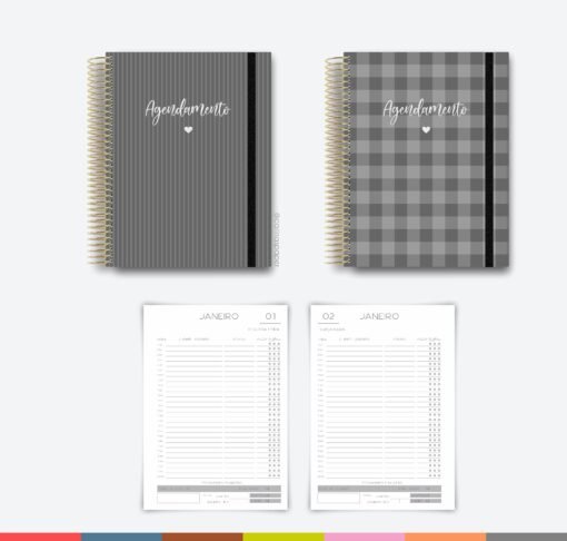 COMBO digital com 20 capas em PNG, 7 miolos de agendamento datado 2024 - Image 9