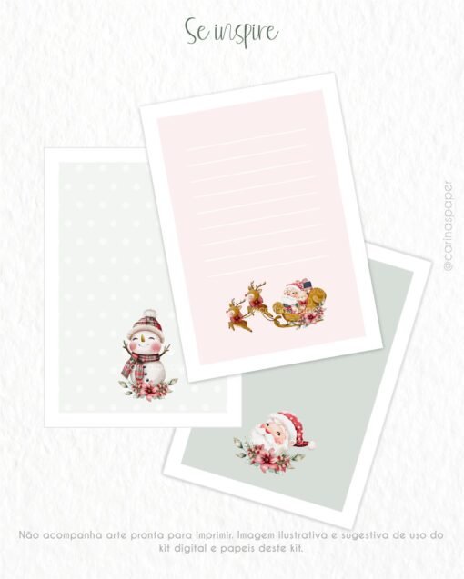 Kit Digital Papai Noel (Natal) | Carinas Paper - Image 17
