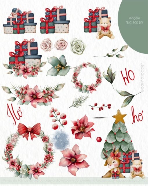 Kit Digital Papai Noel (Natal) | Carinas Paper - Image 5