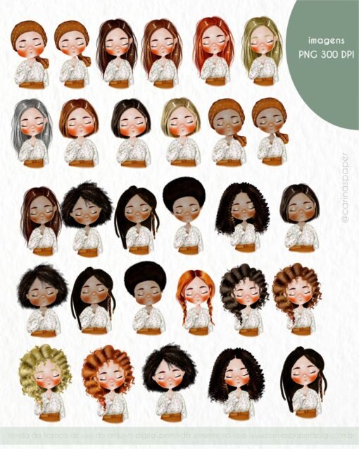 Kit Ilustrações Digital Mulher - Image 2
