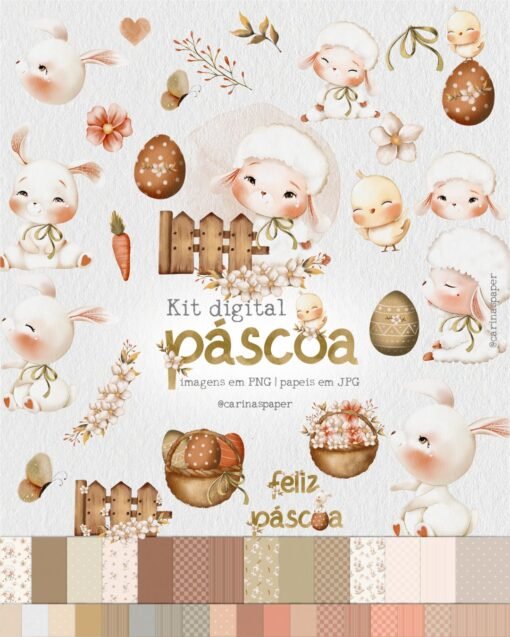 Kit Digital Páscoa fofa