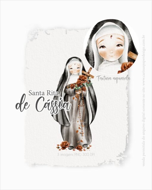 COMBO Digital Ilustrações Santinhas versão adulta  | Carinas Paper - Image 18