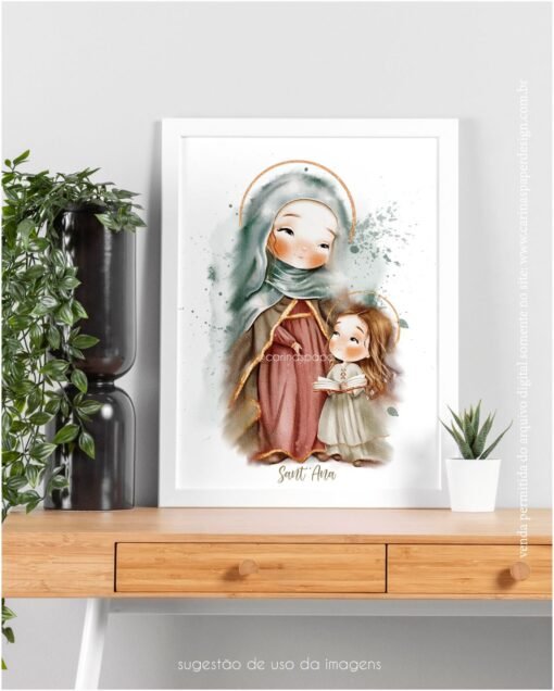 Kit Digital Ilustrações Santana Vó de Jesus (Santinhos) | Carinas Paper - Image 11