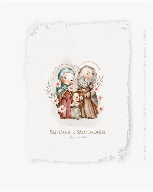 Kit Digital Ilustrações São Joaquim e Santana | Carinas Paper - Image 10