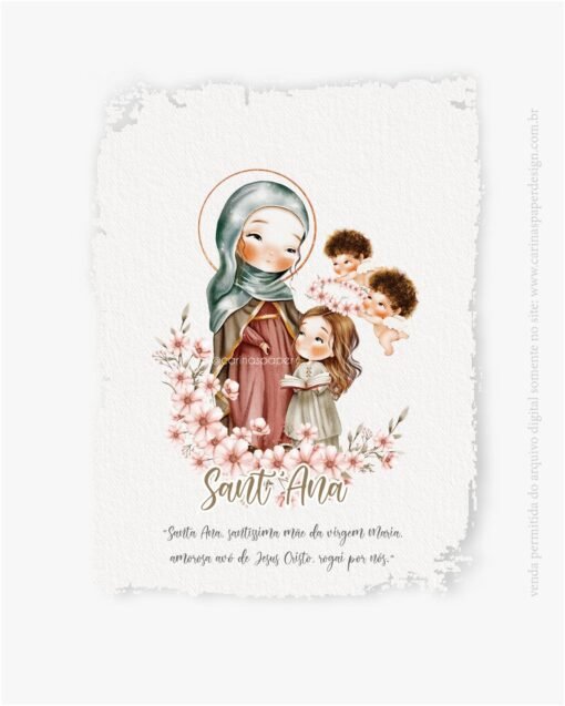 Kit Digital Ilustrações Santana Vó de Jesus (Santinhos) | Carinas Paper - Image 12