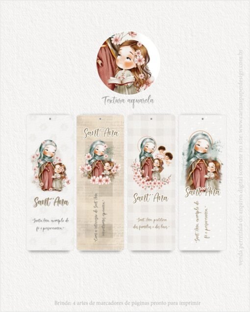 Kit Digital Ilustrações Santana Vó de Jesus (Santinhos) | Carinas Paper - Image 13