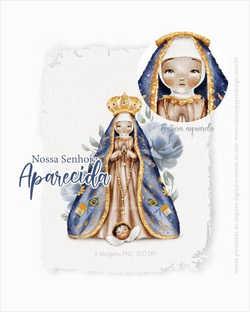 COMBO Digital Ilustrações Santinhas versão adulta  | Carinas Paper - Image 3