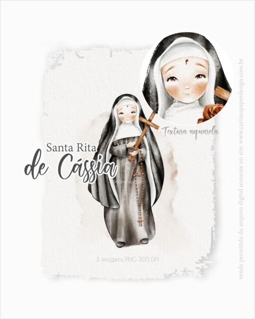 COMBO Digital Ilustrações Santinhas versão adulta  | Carinas Paper - Image 19