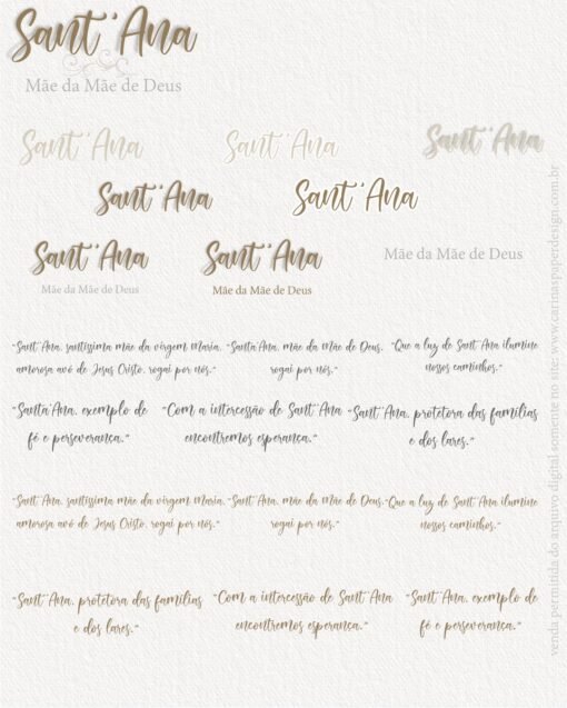 Kit Digital Ilustrações Santana Vó de Jesus (Santinhos) | Carinas Paper - Image 4
