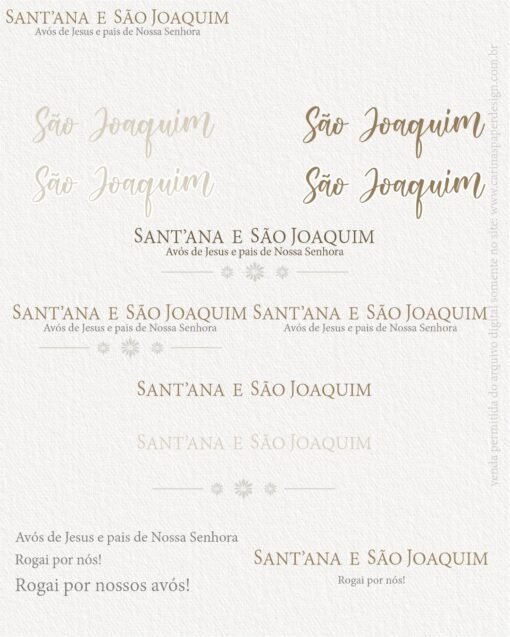 Kit Digital Ilustrações São Joaquim e Santana | Carinas Paper - Image 5
