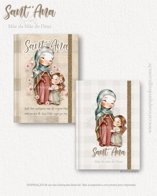 Kit Digital Ilustrações Santana Vó de Jesus (Santinhos) | Carinas Paper - Image 7