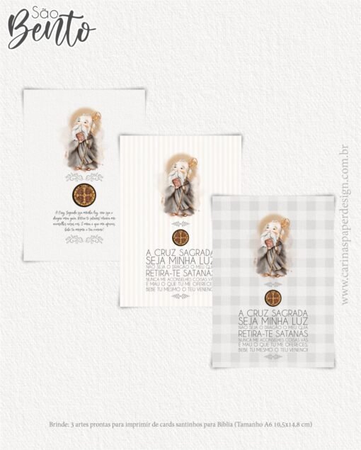 Kit Digital Ilustrações São Bento | (Santinhos) Carinas Paper - Imagem 12