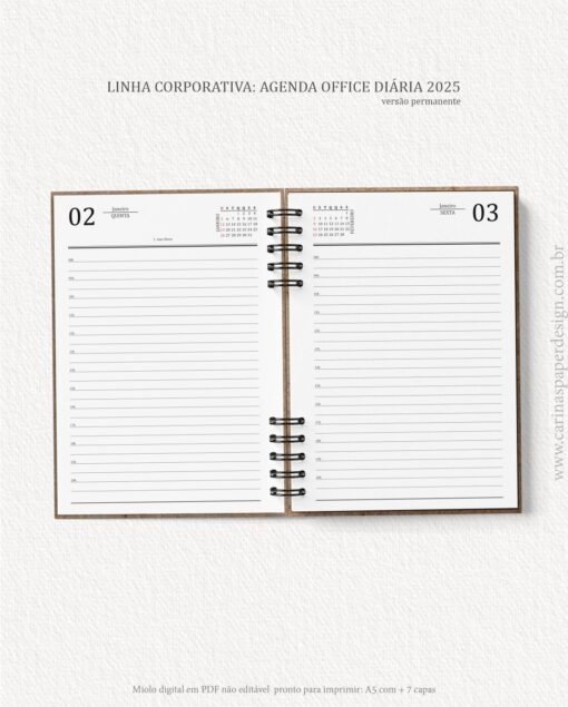 Arquivo Digital Agenda Corporativa Office Diária datada 2025+6 capas - Image 11
