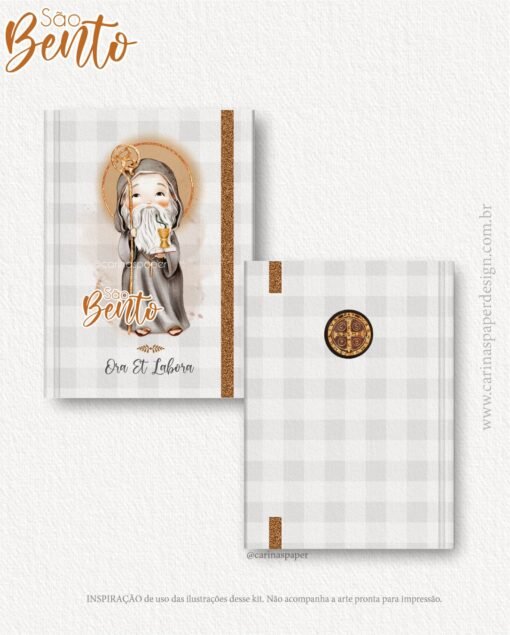 Kit Digital Ilustrações São Bento | (Santinhos) Carinas Paper - Imagem 5