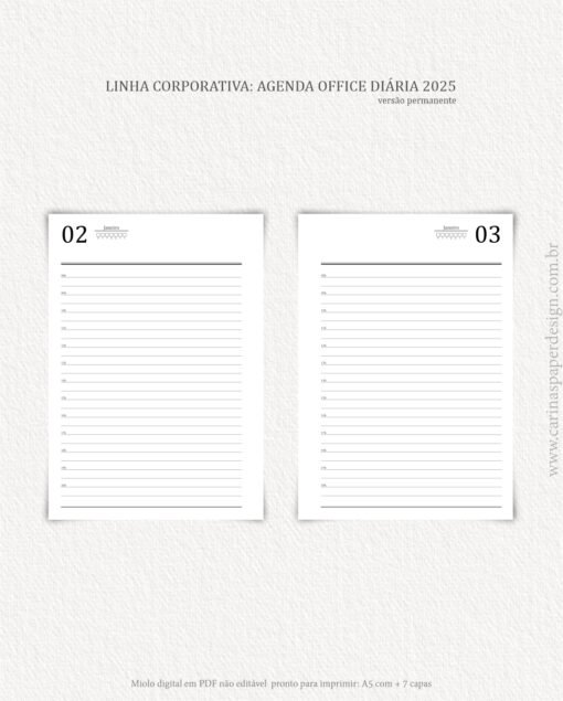 Arquivo Digital Agenda Corporativa Office Diária Permanente - Image 2