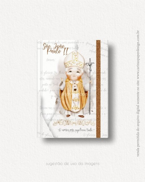 Kit Digital Ilustrações São João Paulo II | (Santinhos) Carinas Paper - Image 7