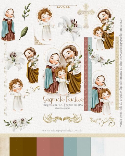 Kit Digital Sagrada Família 2024 | Carinas Paper