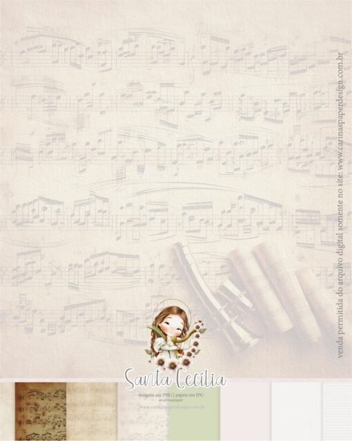 Kit Digital Santa Cecília | Carinas Paper - Image 3