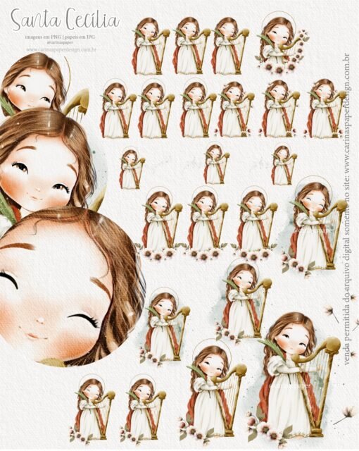 Kit Digital Santa Cecília | Carinas Paper - Image 2