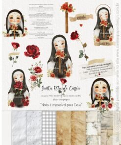 Kit Digital Ilustrações Santa Rita (Ritinha)